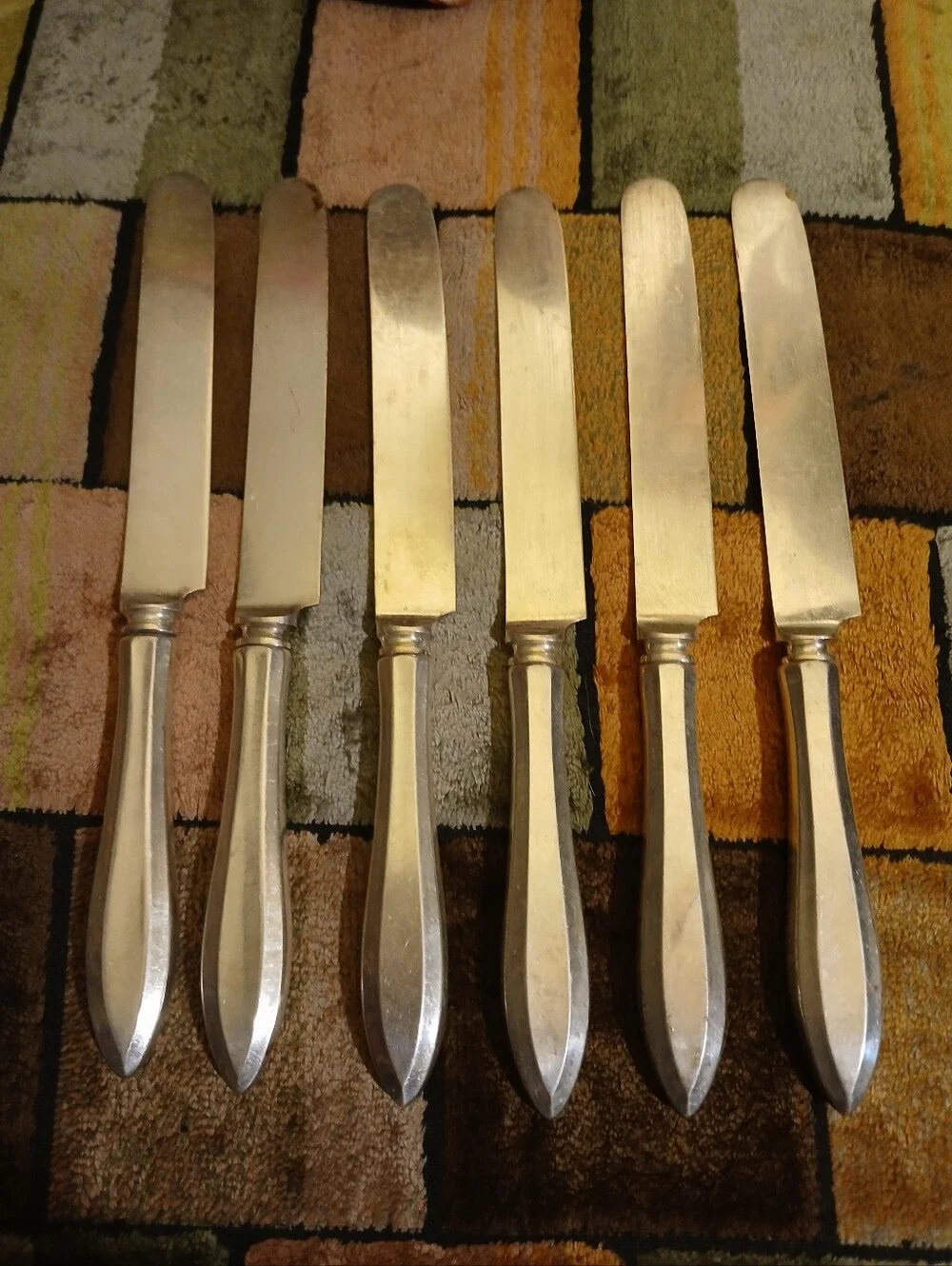 Vintage Community Plate Patrician 1914 Silverware Knife Set 6